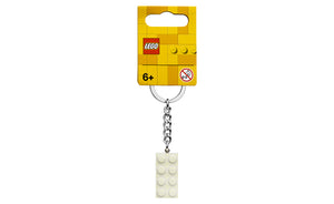 854084 | LEGO® Iconic 2x4 White Metallic Key Chain