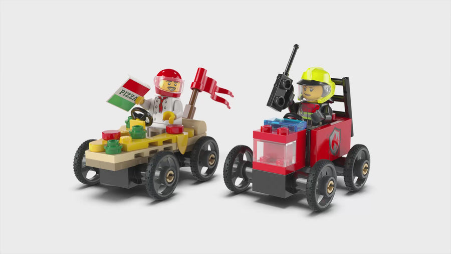 60458 | LEGO® City Pizza vs. Fire Truck Race Car Pack