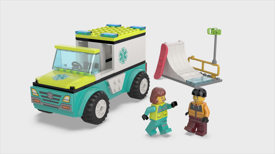 60403 | LEGO® City Emergency Ambulance And Snowboarder