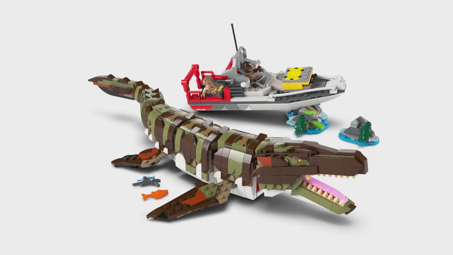 76974 | LEGO® Jurassic World™ Brick-Built Mosasaurus Boat Mission