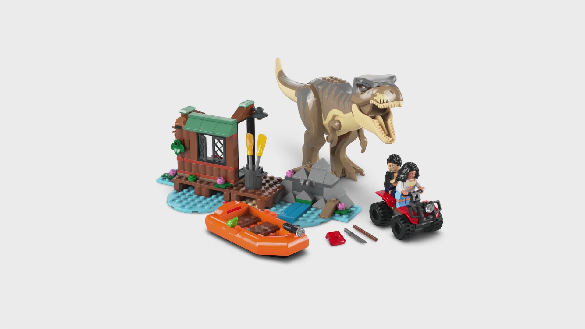 LEGO Jurassic World T. rex River Escape - Dinosaur Toy For Kids